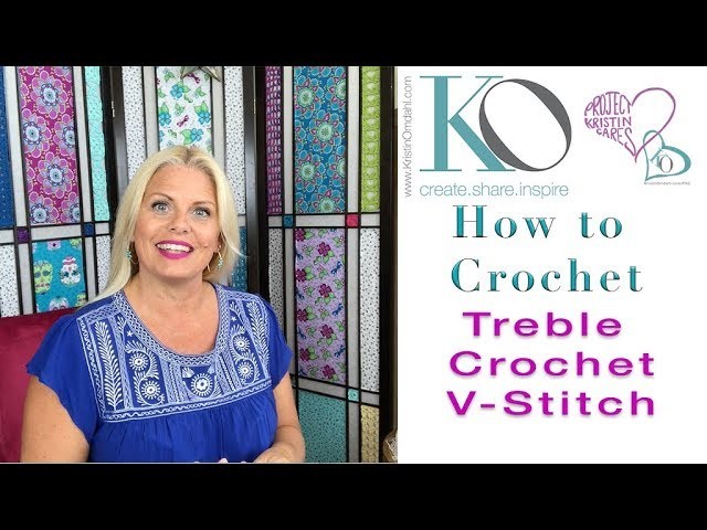 Learn How To Crochet Treble V Stitch (tr, ch2, tr)