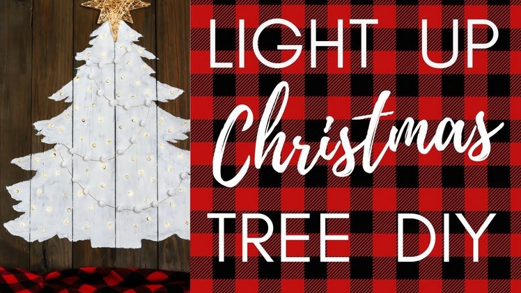 Light Up Christmas Tree Art | DIY | Using a Pallet | Mantel Art