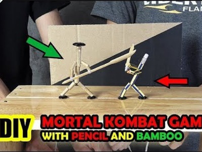 Make MORTAL KOMBAT Game from Pencil And Bamboo ✅ Amazing Game from Cardboard