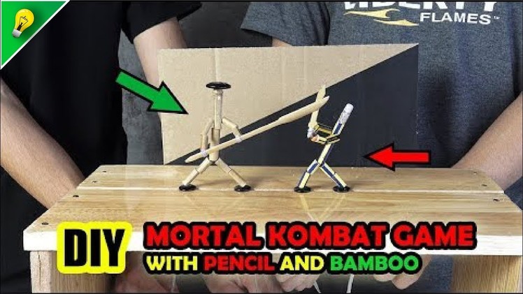 Make MORTAL KOMBAT Game from Pencil And Bamboo ✅ Amazing Game from Cardboard