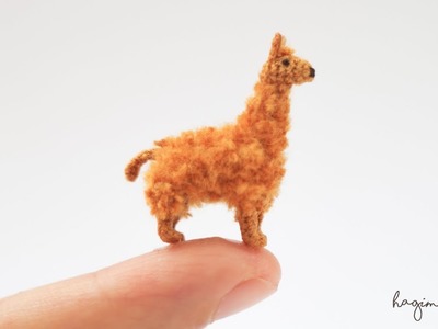 Miniature Crochet Llama - Micro Amigurumi Crochet - Hagimi