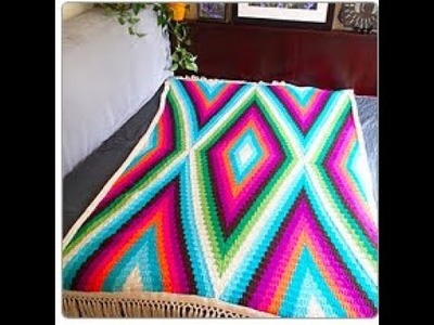 Modern Bohemian Blanket Crochet, A Fun "Mindless" Project