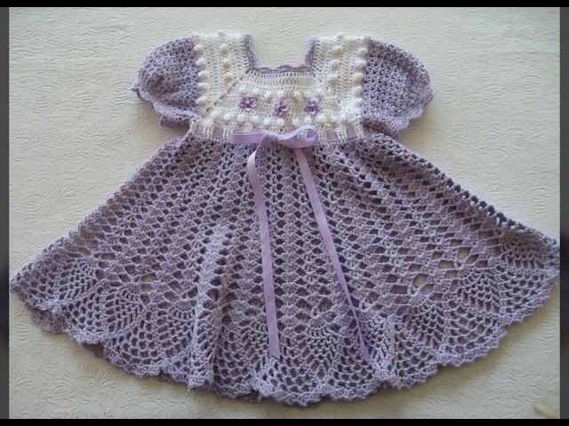 Most beautiful crochet baby frocks design collection back to back.