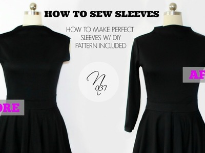 Nadira037 | How to Sew Sleeves + DIY Pattern Included