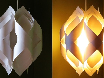 Ogee paper lamp - how to DIY an elegant paper pendant lamp.lantern - EzyCraft