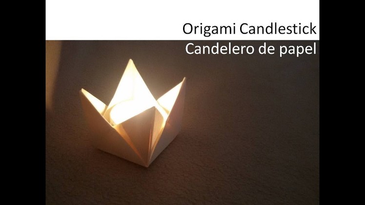 Origami #Candle holder, tealight DIY Tutorial  - Candelabro de Papel