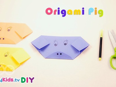 Origami Pig | Paper Crafts | Kid's Crafts and Activities | Happykids DIY