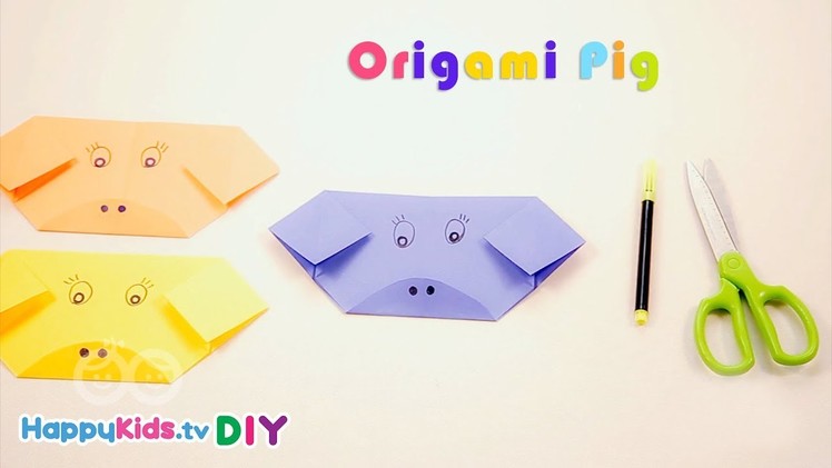 Origami Pig | Paper Crafts | Kid's Crafts and Activities | Happykids DIY