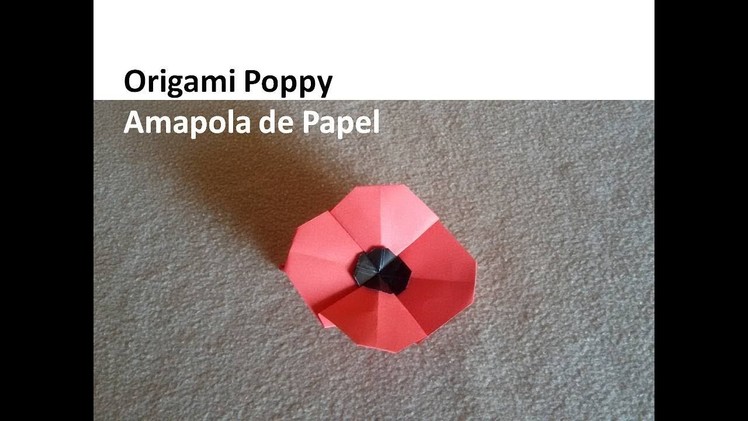 #Origami Poppy - Amapola de Papel DIY Tutorial Manualidades