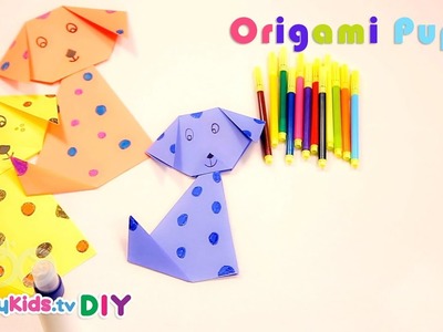 Origami Puppy Dog | Paper Crafts | Kid's Crafts and Activities | Happykids DIY
