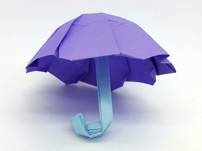 Origami Umbrella easy folding instructions - Paper Umbrella making DIY Tutorial