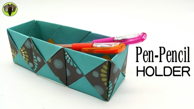Pen  - Pencil Holder | Box for Children's Day - DIY | Fusion Origami | Tutorial by Paper Folds - 828