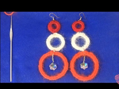 Pendientes con alambre y crochet.wire and crochet earrings