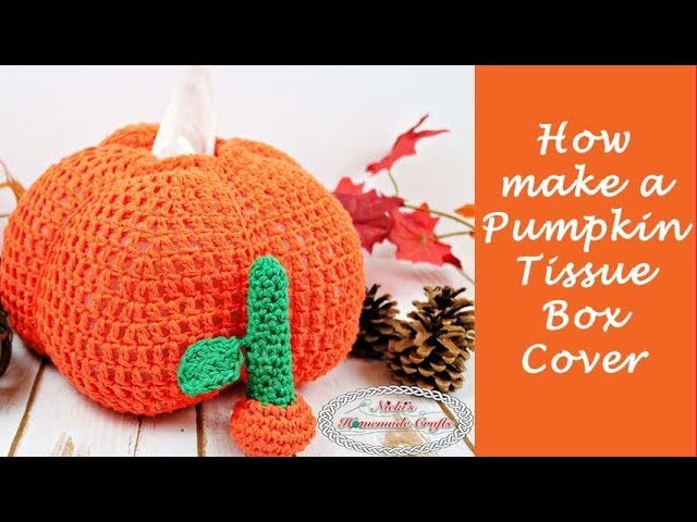 Secret Pumpkin Tissue Box Cover - Free Crochet Pattern - Partial video