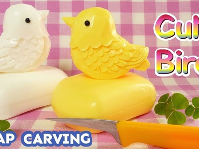 SOAP CARVING| Cute Birds | Easy and Basic | How to make | DIY | ASMR | Natural Sound |