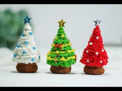 Tiny Crochet Christmas Tree - Awesome Holiday Ornaments - Micro Amigurumi Crochet