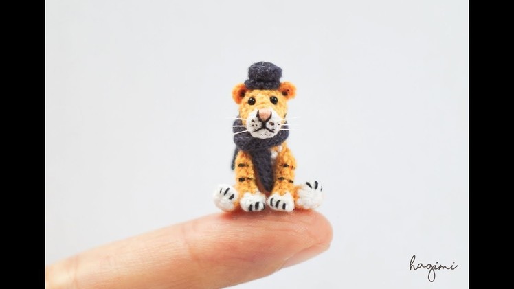 Tiny Tiger - Made to order - Micro Amigurumi Crochet