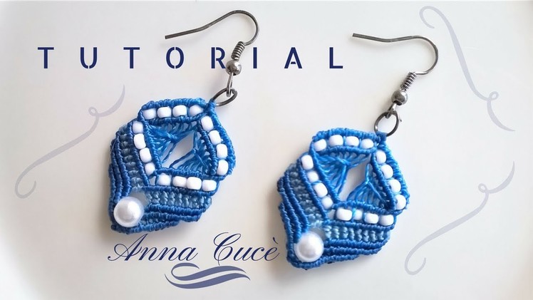 Tutorial macramè earrings "Amina". Diy tutorial