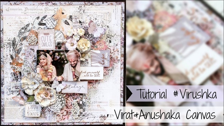 Anushka & Virat Kohli Wedding Inspired Mixed Media Canvas Tutorial | Virushka | Aola DIY