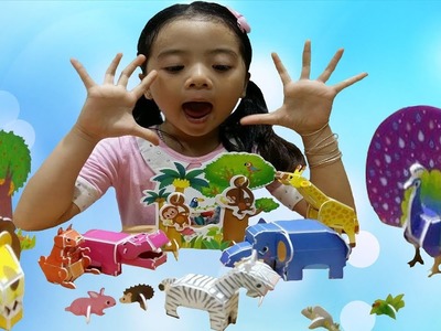 ❤ Baby Make  3D Origami Animals In The Zoo Part 2 By Mia Angel ToysReview