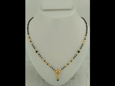 Beautiful simple and light weight black bead chain designs