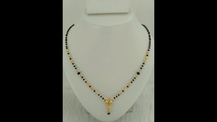 Beautiful simple and light weight black bead chain designs