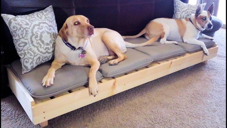 Custom Large Raised Wooden Dog Bed. DIY How-To
