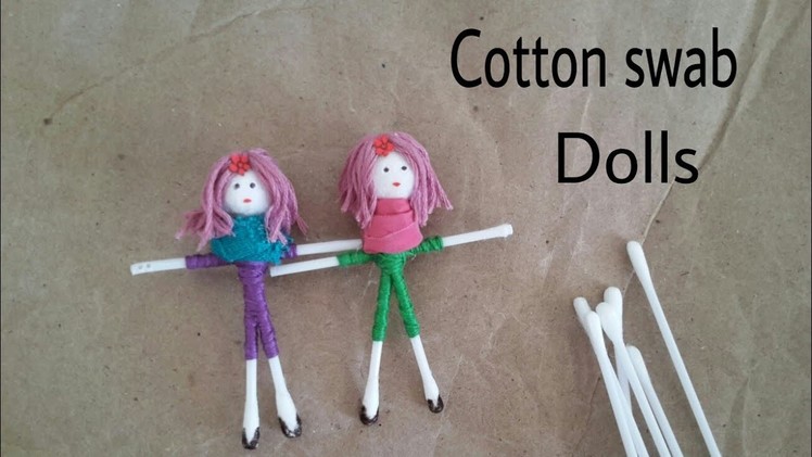 Cute cotton swab dolls tutorial