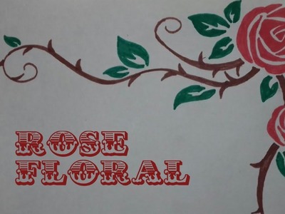 Decorative Corner Floral Design. Beautiful Rose Designs. creative craft art