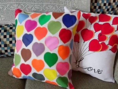 DIY-10 Cushion Cover Heart shaped design