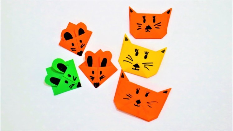 Diy Bookmark ideas -Cat and Mouse Bookmark -corner bookmark origami