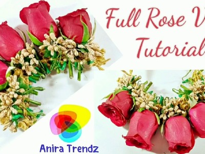 DIY Full Rose Flower Veni Modern look How to Make bridal flower Veni Ultimate Unique