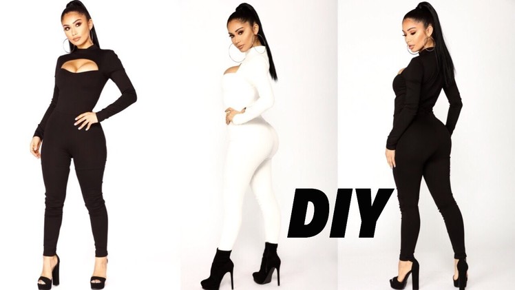 DIY.HOW TO MAKE A PEEK-A- BOO JUMPSUIT. Valentines Day Inspired Jumpsuit