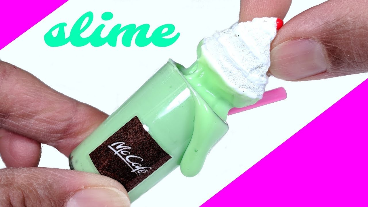 DIY Mini St. Patrick's Day Slime - McDonald's Shamrock Milkshake Slime