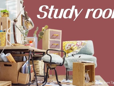 [DIY Miniature]공부방 미니어쳐 ㅣ study room ㅣDollhouse kit ㅣ박소소
