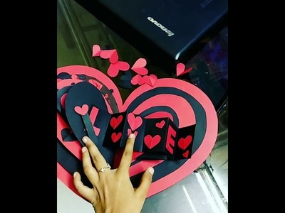 Handmade Endless red heart shape card idea for boyfriend