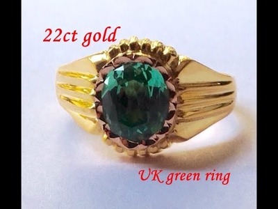 Handmade UK green ring