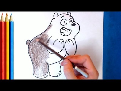How to Draw Grizzly Bear (we bare bears) - Step by Step Tutorial