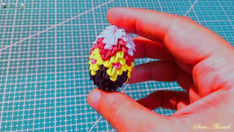 How to make 3d origami small Easter egg