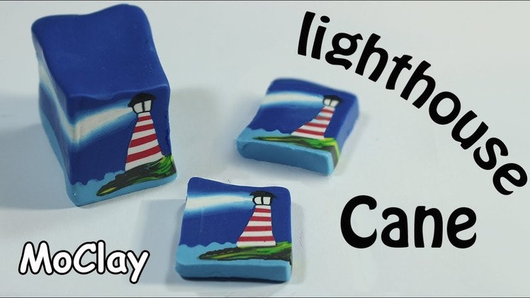 How to make a lighthouse cane - Polymer clay tutorial