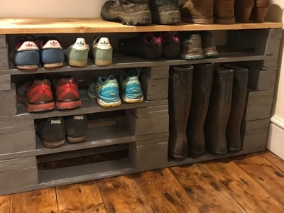 How to make a Shoe Rack out of old pallets. DIY shoe rack