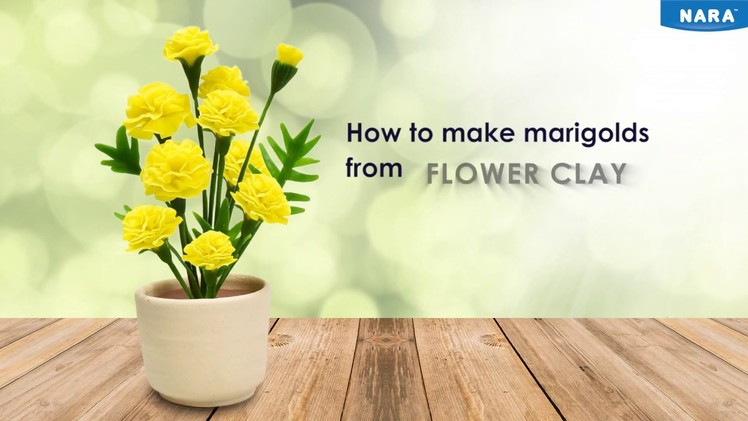 How to Make "Marigold Flowers" | Flower Clay Tutorial