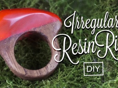 Irregular Orange Resin Ring DIY