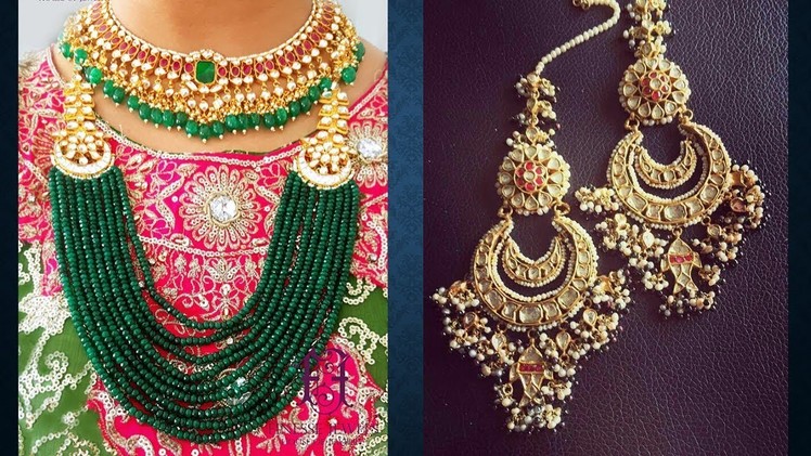 Kundan Polki, Indian Bridal Jewelry, Art Karat Style, Sabyasachi Inspired Jewelry Designs 2018