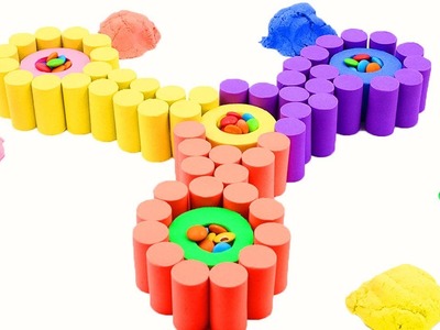 Learn Colors Kinetic Sand Rainbow Waves W Shapes Fun Toys Nursery Rhymes How To Make For Kids