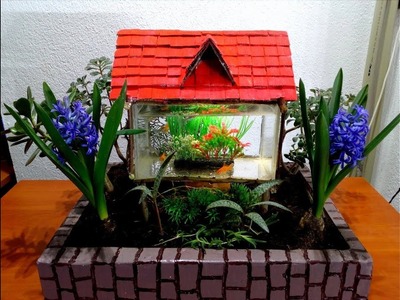 Make Aquarium in a mini Garden. DIY