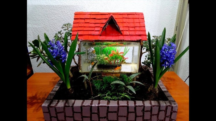 Make Aquarium in a mini Garden. DIY