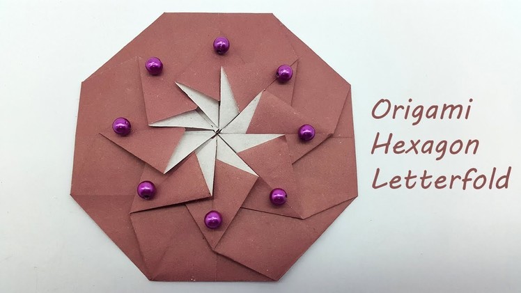 Origami Hexagon Letterfold Instruction | Hexaflexagon.Traditional Origami Envelope Tutorial