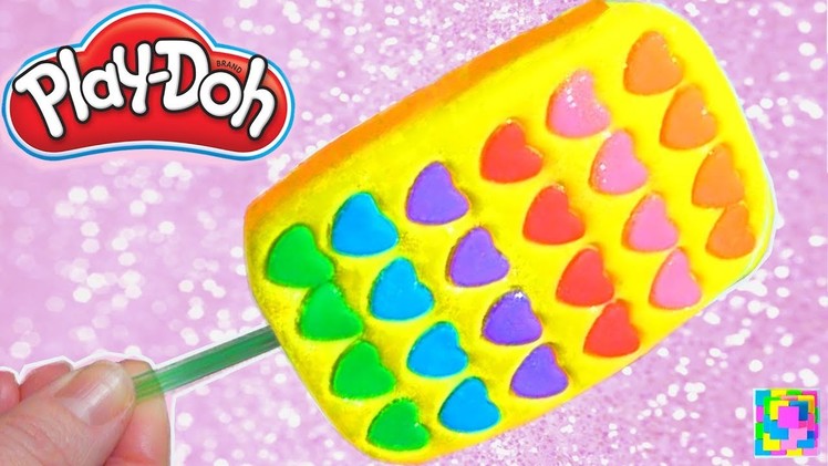 Play Doh. Sparkle Rainbow Heart Ice Cream Popsicle. Learn Colors. DIY Play Doh Food. Funny learning