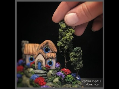 Polymer Clay Woodland Cottage Sculpture Time Lapse, Fairy House, Polymer Clay Fairy House